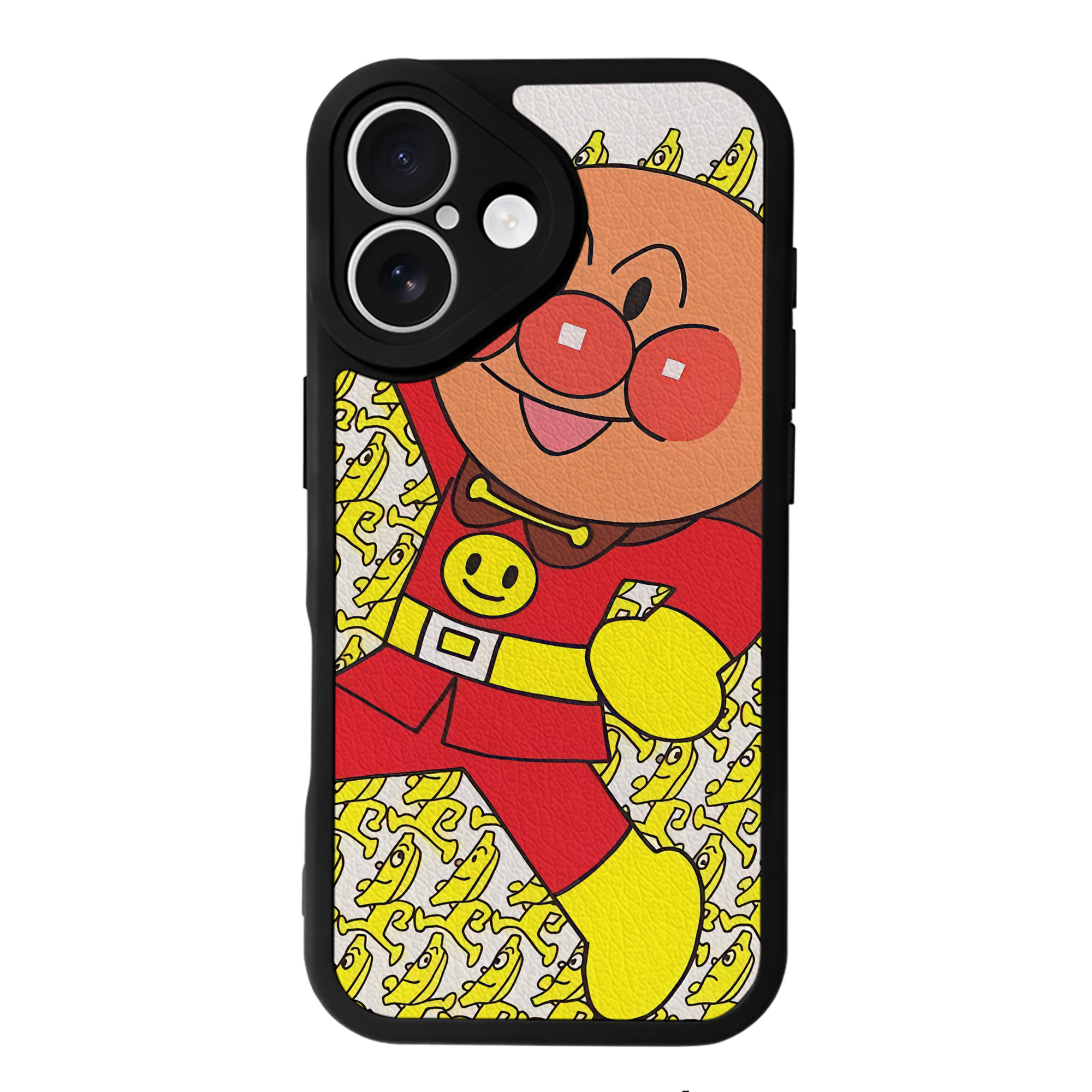 （画像用） アンパンマン Anpanman 【iPhone 16シリーズ対応】シリコンスマホケース（レザー調） 材質：シリコン